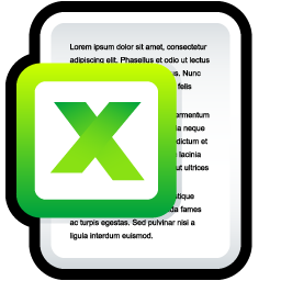 Document Microsoft Excel Icon 256x256 png